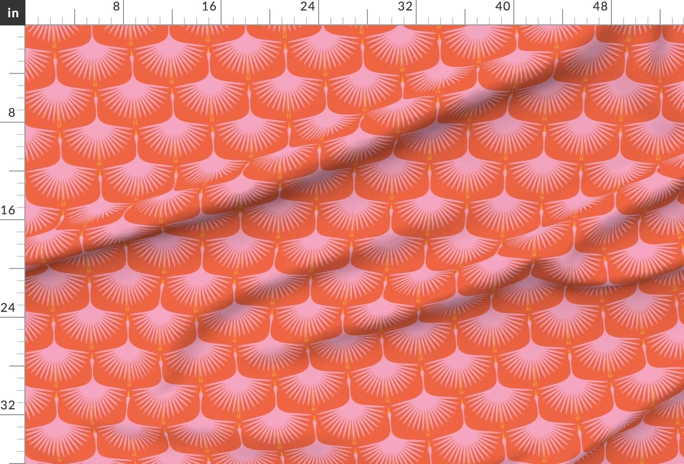 Mid Century Bright Pink Coral Retro Traditional Abstract Birds Printed Minky Fabric Fat Quarter - Soft Plush Sewing Material for Baby Blankets, Quilt Backing & DIY Crafts - Perfect for Nursery Decor, Home Sewing Projects & Gift Making