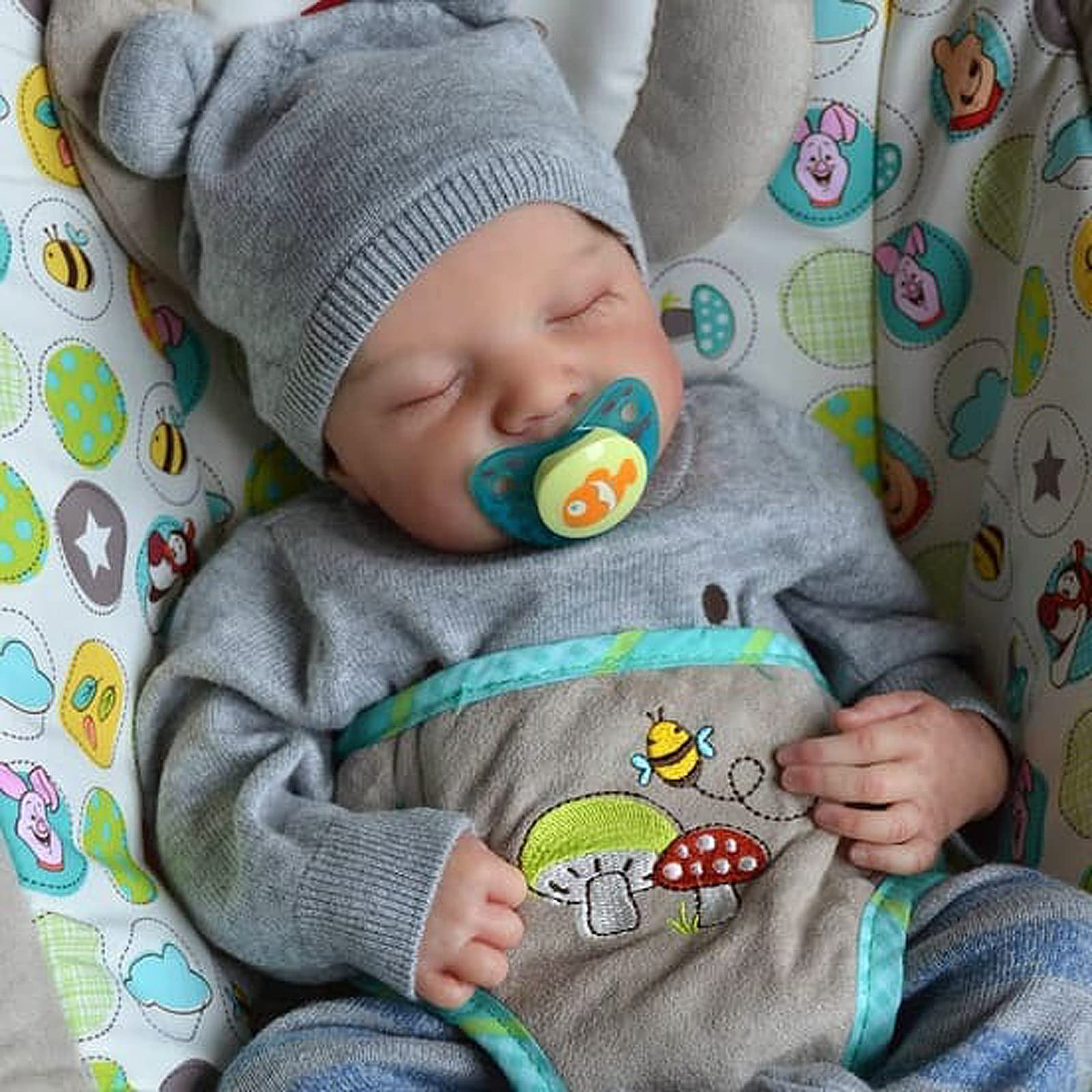 Lifelike Reborn Baby Dolls 17 Inches - Realistic Newborn Baby Boy Doll with Soft Vinyl Body & Feeding Kit | Perfect Gift for Kids Age 3+ | Role Play, Collecting & Therapy Use