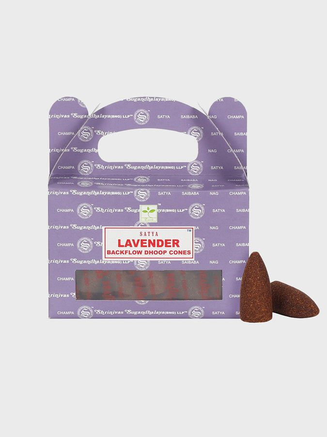 Satya Backflow Dhoop Cones 24 Pack - Premium Incense Sticks for Meditation, Yoga & Aromatherapy - Relaxing Fragrance for Home, Office & Spiritual Practices
