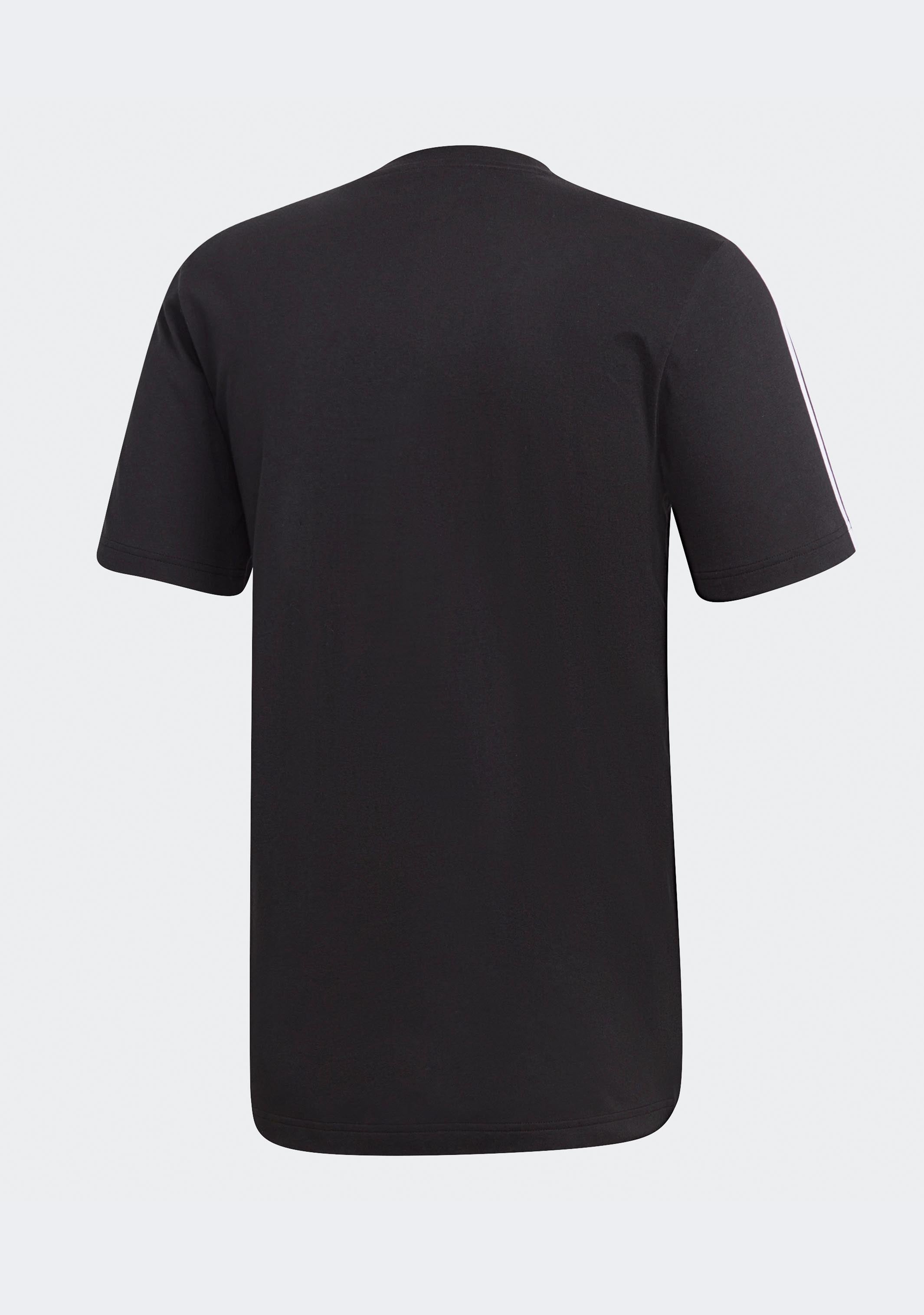 Adidas Men's Essentials 3 Stripe T-Shirt - Classic Cotton Crewneck Tee for Casual Wear, Gym & Everyday Outfits