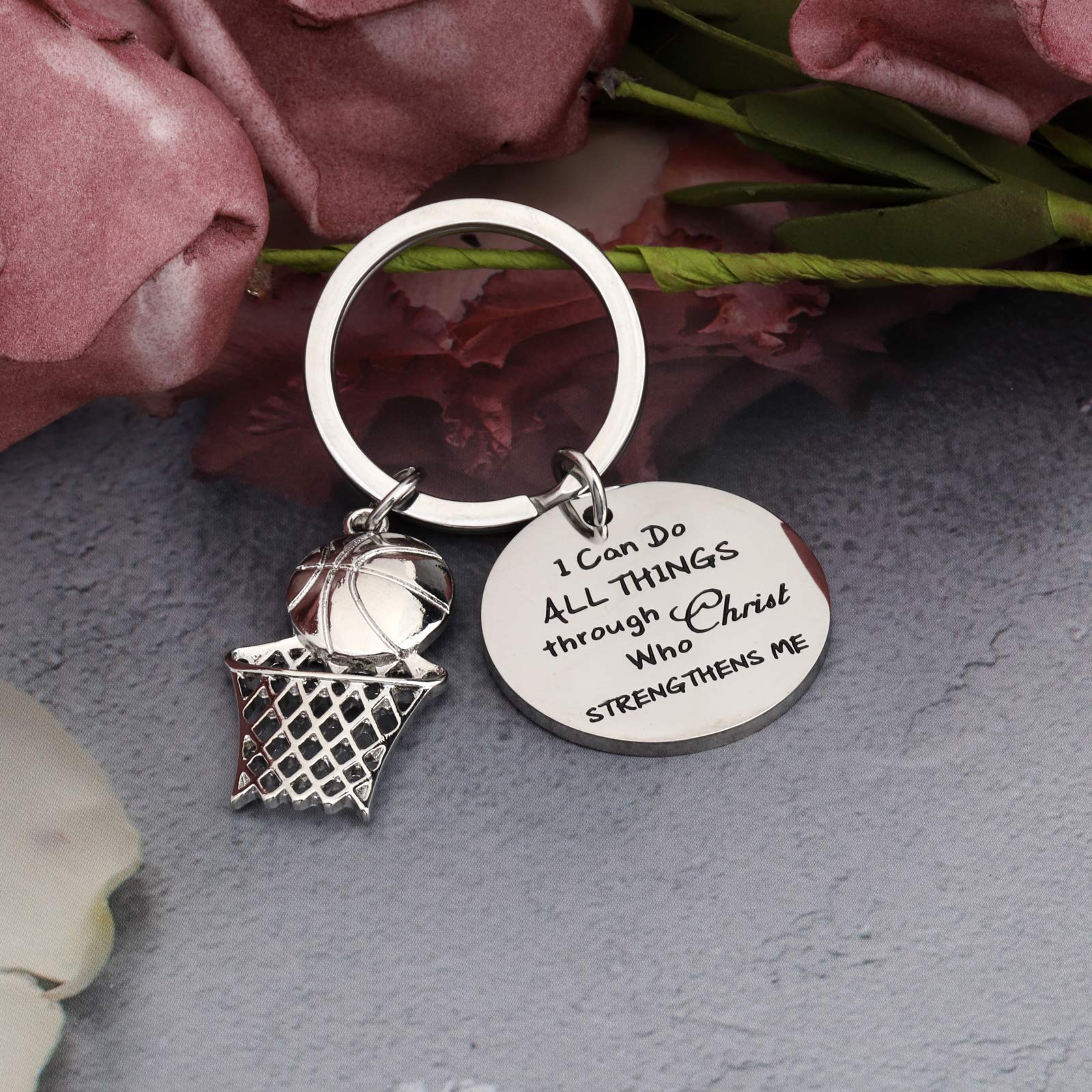 Christian Basketball Gift - Philippians 4:13 Inspirational Sports Gift for Players & Fans