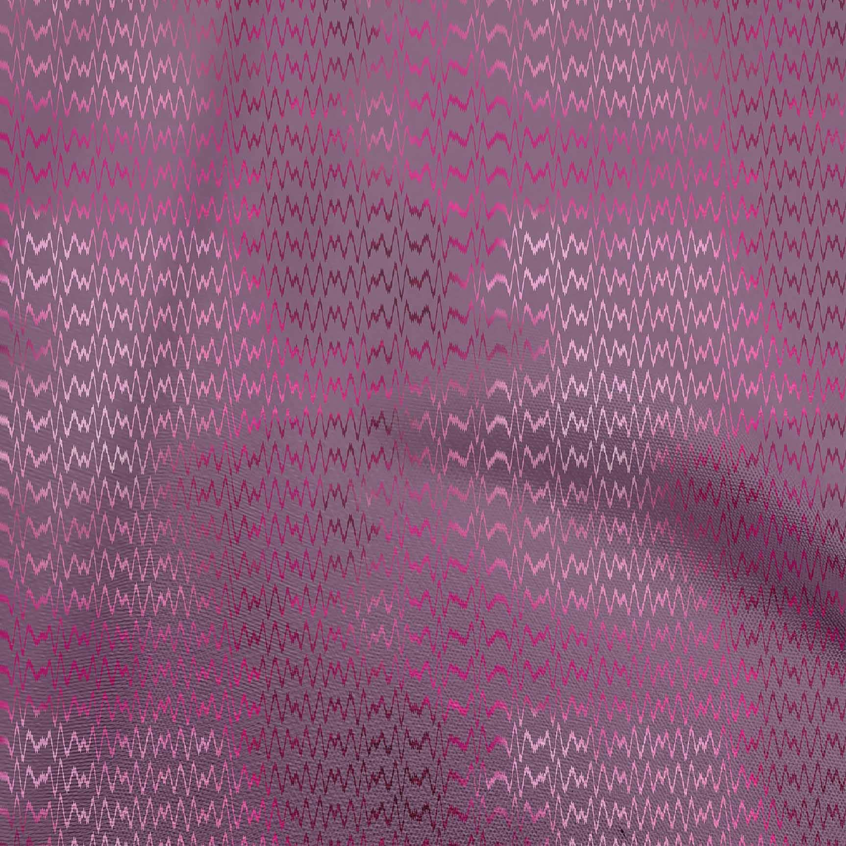Premium 100% Cotton Cambric Fabric - Dark Magenta Ikat Print, 56