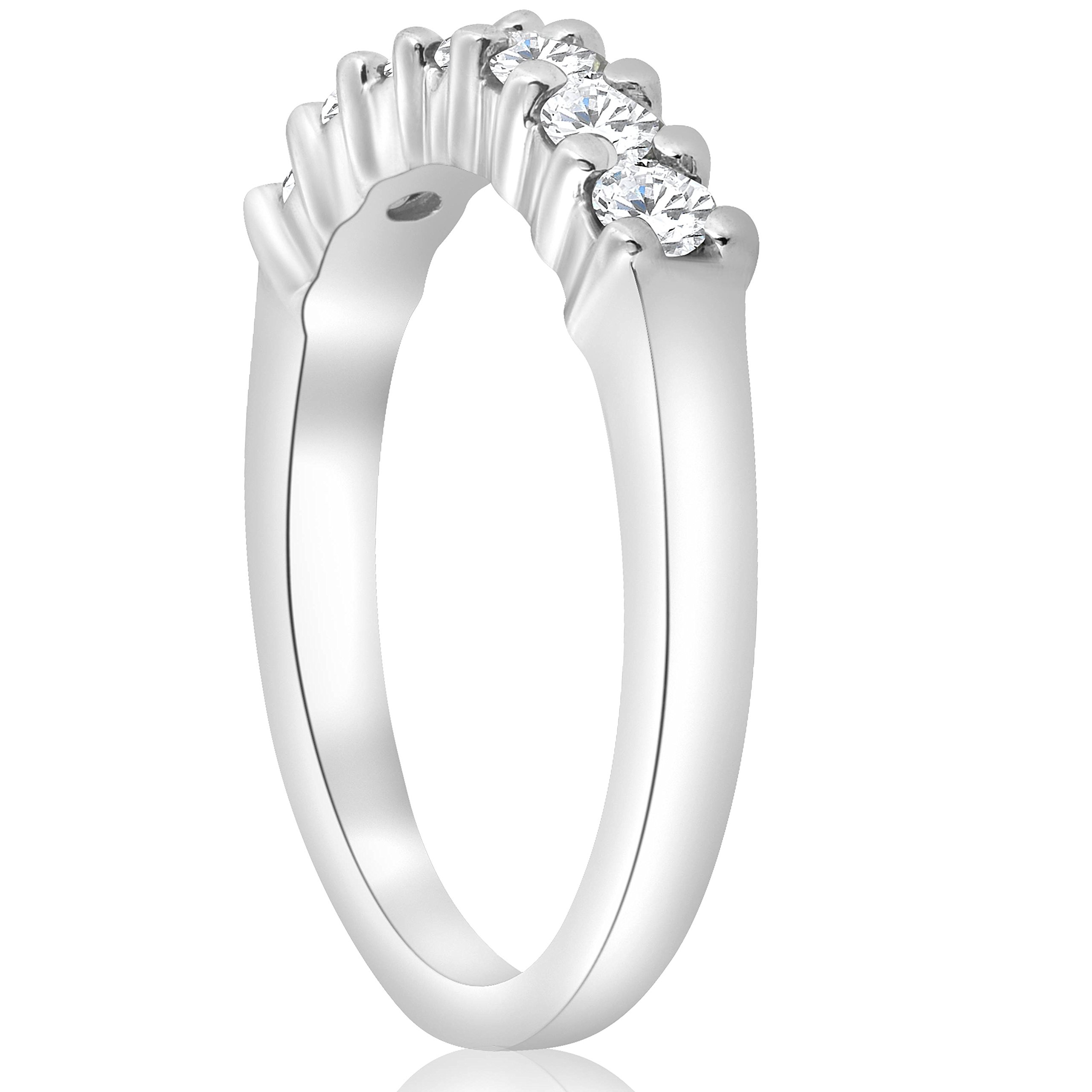 1/2 Carat Diamond Wedding Ring - 14K White Gold Engagement Band for Women - Perfect for Proposals, Anniversaries & Bridal Jewelry