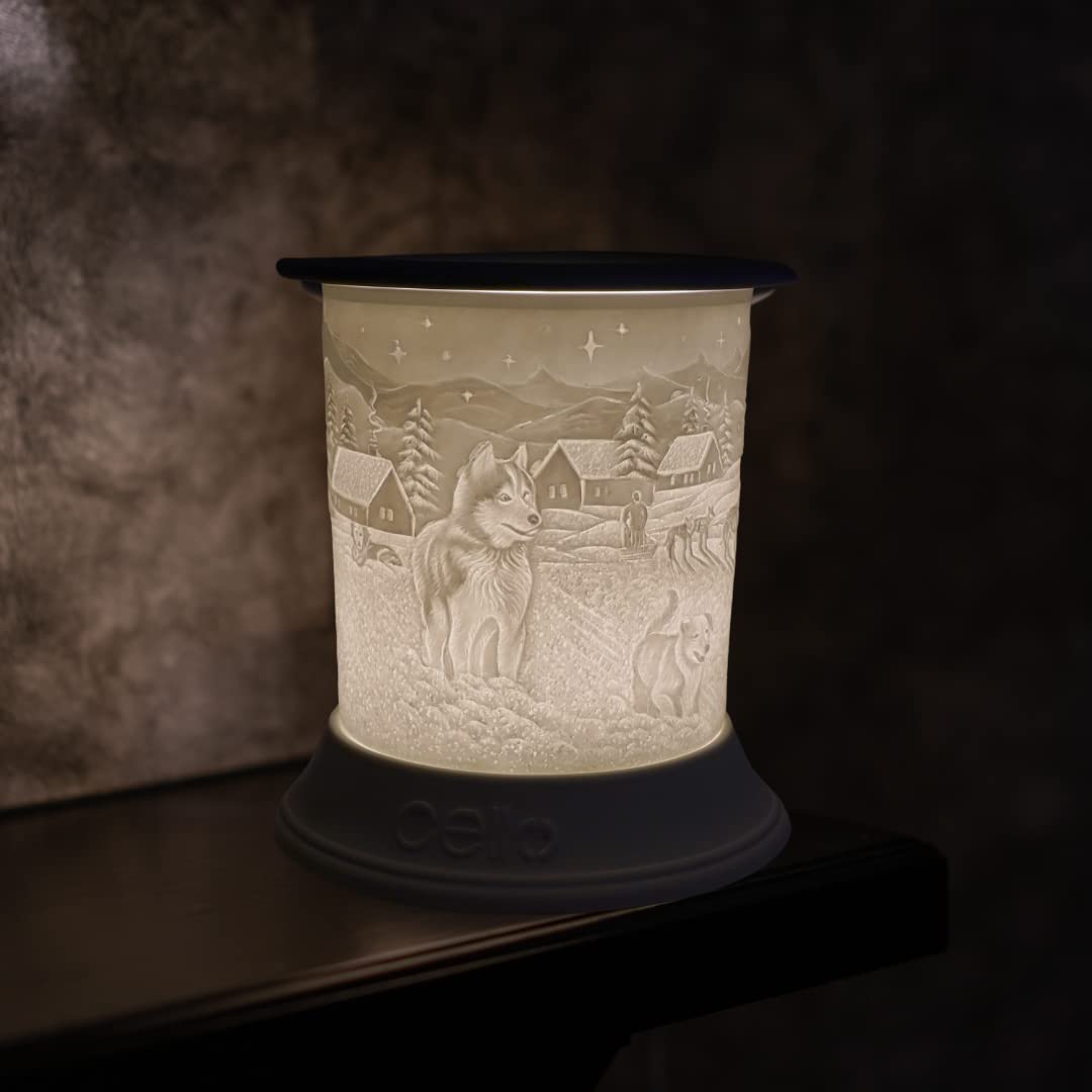 Electric Wax Warmer with Porcelain Cello Design - Perfect for Aromatherapy, Home Decor, and Winter Gifts - Ideal for Living Rooms, Bedrooms, and Offices