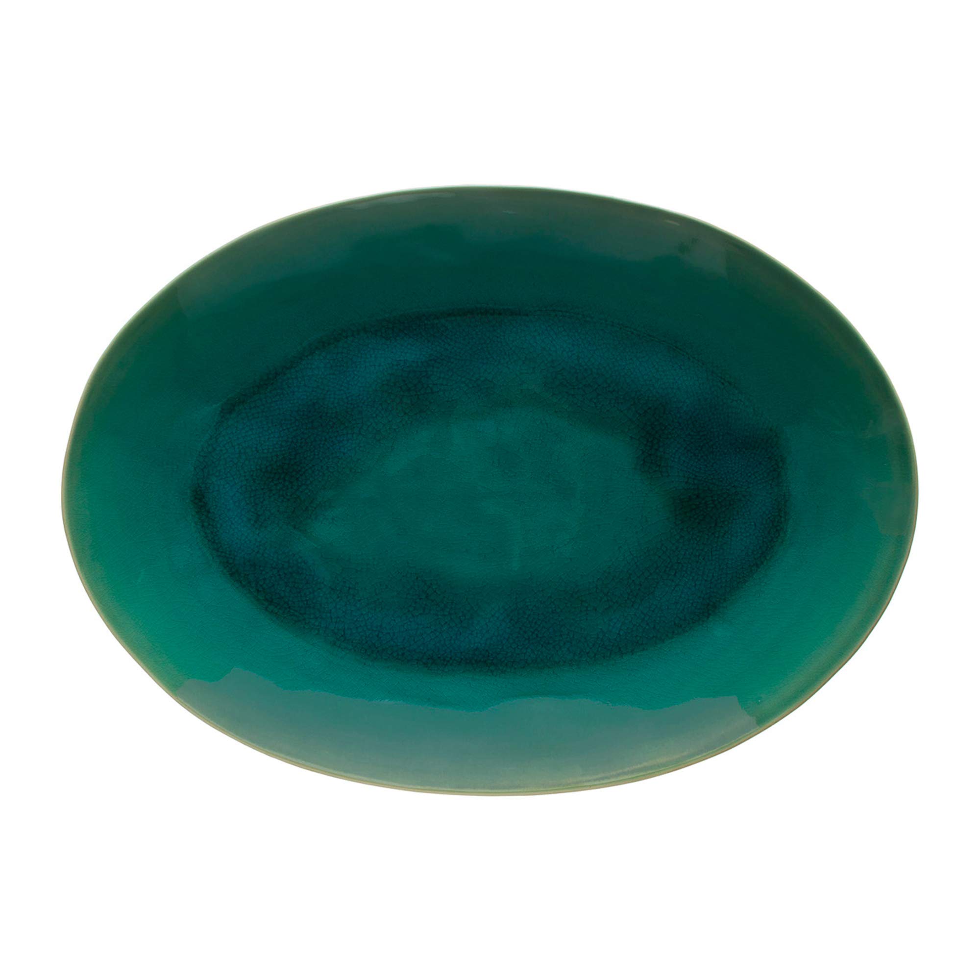 Costa Nova Ceramic Stoneware 16-Inch Oval Platter - Riviera Collection, Azur Blue | Microwave, Dishwasher, Oven & Freezer Safe Dinner Plate | Food Safe Glazed Serving Dish | Restaurant Quality Serveware for Parties, Holidays & Family Gatherings