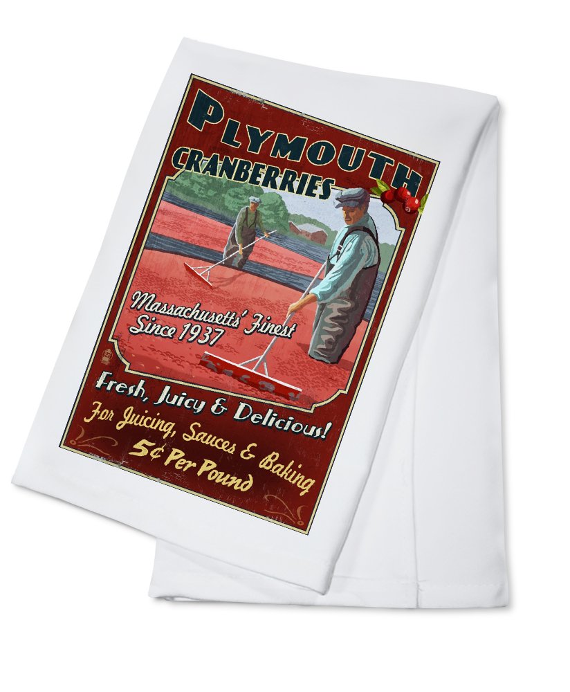 Vintage Cranberry Farm Sign Tea Towel - 100% Cotton Decorative Hand Towel for Kitchen & Home Decor - Perfect for Farmhouse, Cottage, or Rustic Style Kitchens