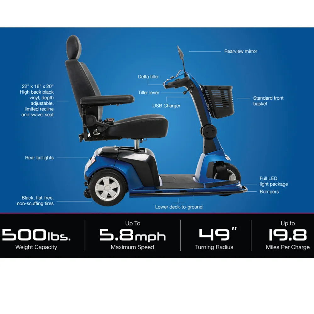 Maxima SC941 4-Wheel Mobility Scooter - Lightweight & Portable for Seniors & Adults - Perfect for Indoor & Outdoor Use, Shopping, Travel & Daily Commuting