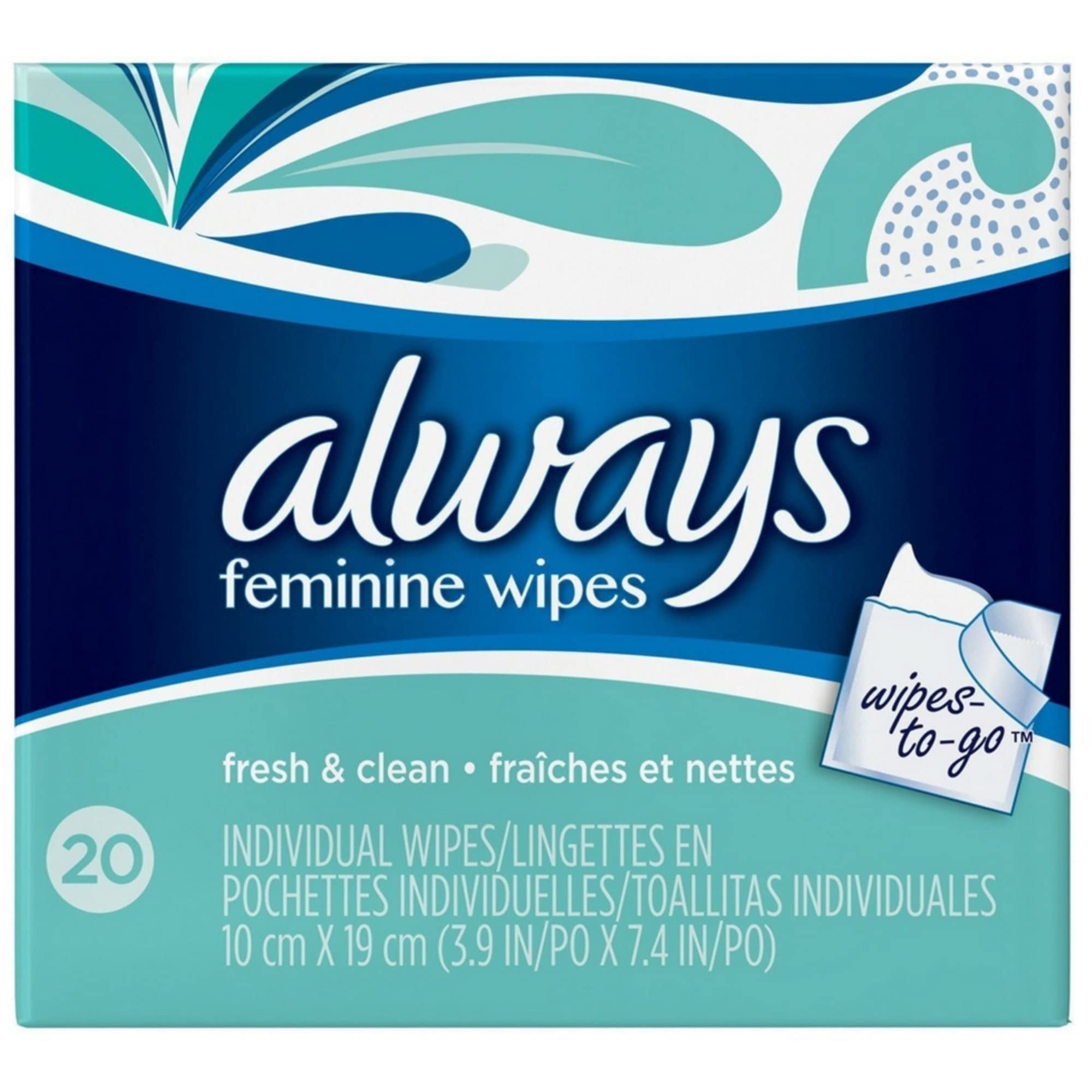 Always On-The-Go Flushable Wipes, 20 Count - Travel, Camping & Emergency Essentials for Freshness Anywhere