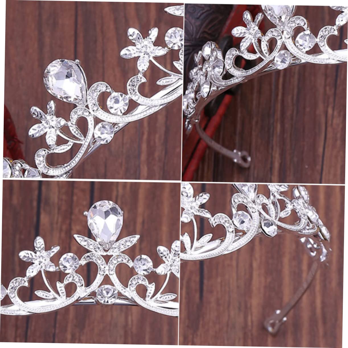 Minkissy 3-Piece Rhinestone Crown Set - Elegant Crystal Queen Tiara for Prom, Wedding & Bridal Accessories | Princess Headband for Birthday, Pageant & Special Events | Sparkling White Decorative Crown for Women & Girls