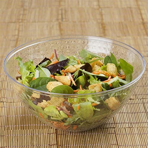 12-Pack 2QT Clear Plastic Bowls - Disposable Party Tableware for Wedding & Catering