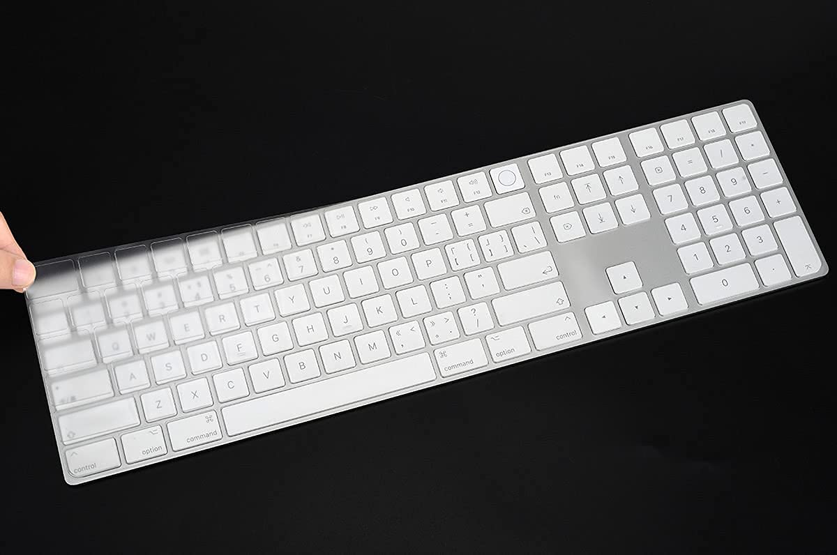 Premium TPU Keyboard Cover Skin for Apple Magic Keyboard with Touch ID & Numeric Keypad - Compatible with 24