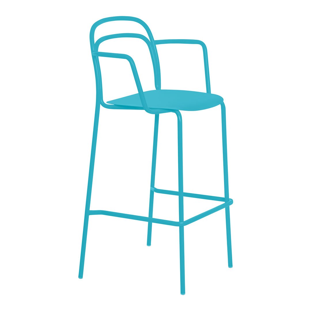 Catty Bar Stool with Arms - Adjustable Height Modern Kitchen Counter Stool with Backrest & Footrest - Perfect for Home Bar, Kitchen Island & Breakfast Nook