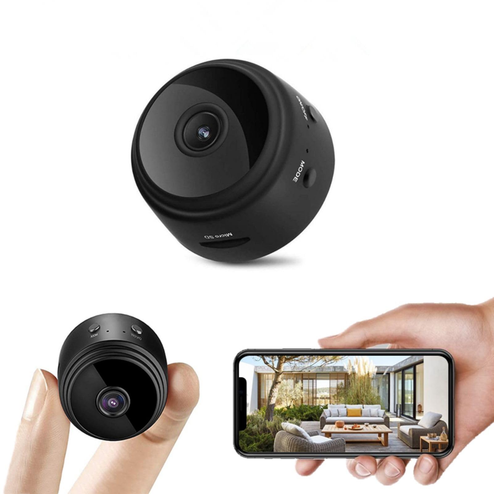 1080P WiFi Hidden Spy Camera - Wireless Indoor Mini Nanny Cam with Motion Detection & App Control | Home Security Surveillance, Small Secret Monitor for Baby, Elderly Care & Property Protection
