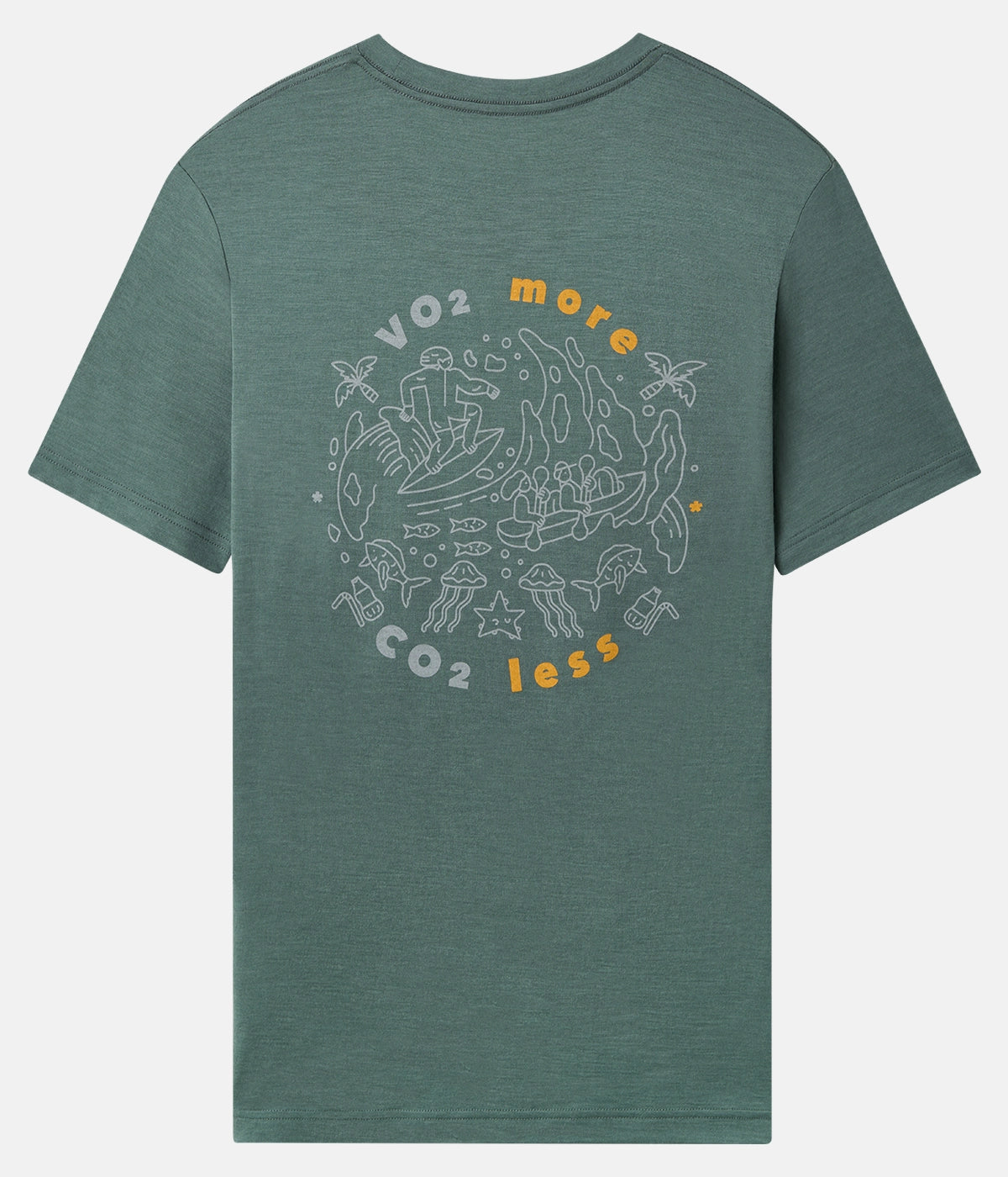 Men's Merino Wool T-Shirt - Breathable & Eco-Friendly VO2 Max Performance Shirt for Running, Hiking & Outdoor Activities