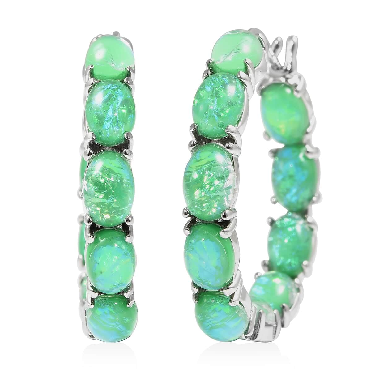 Elegant Resin Inside Out Hoop Earrings for Women - Crystal Stainless Steel Jewelry Set, Perfect Birthday Gifts for Her | Great for Parties, Weddings & Everyday Wear