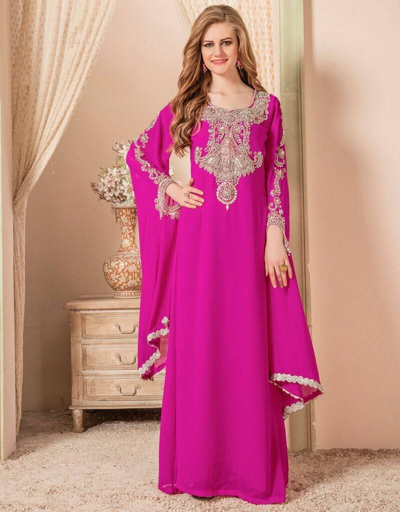 Elegant A-Line Style Kaftan with Full Sleeves - Perfect for Beach Cover-Ups, Summer Dresses & Boho Fashion Outfits