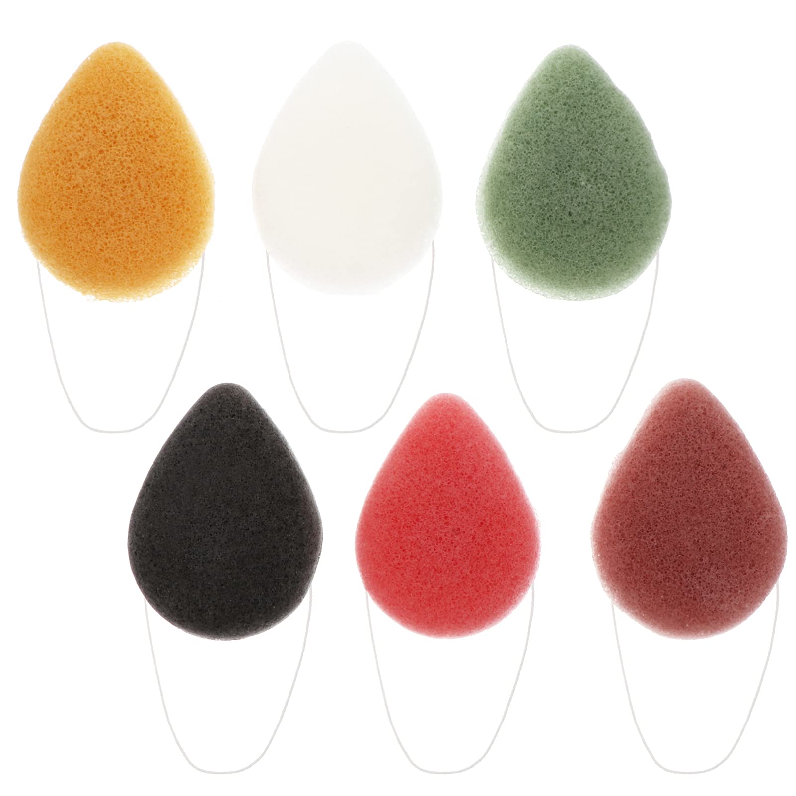 Lurrose 6-Pack Face Wash Puff - Exfoliating Facial Cleansing Sponge for Wet & Dry Use - Charcoal Makeup Sponge Puff for Skin Care & Body - Perfect for Daily Cleansing, Makeup Removal & Gentle Exfoliation