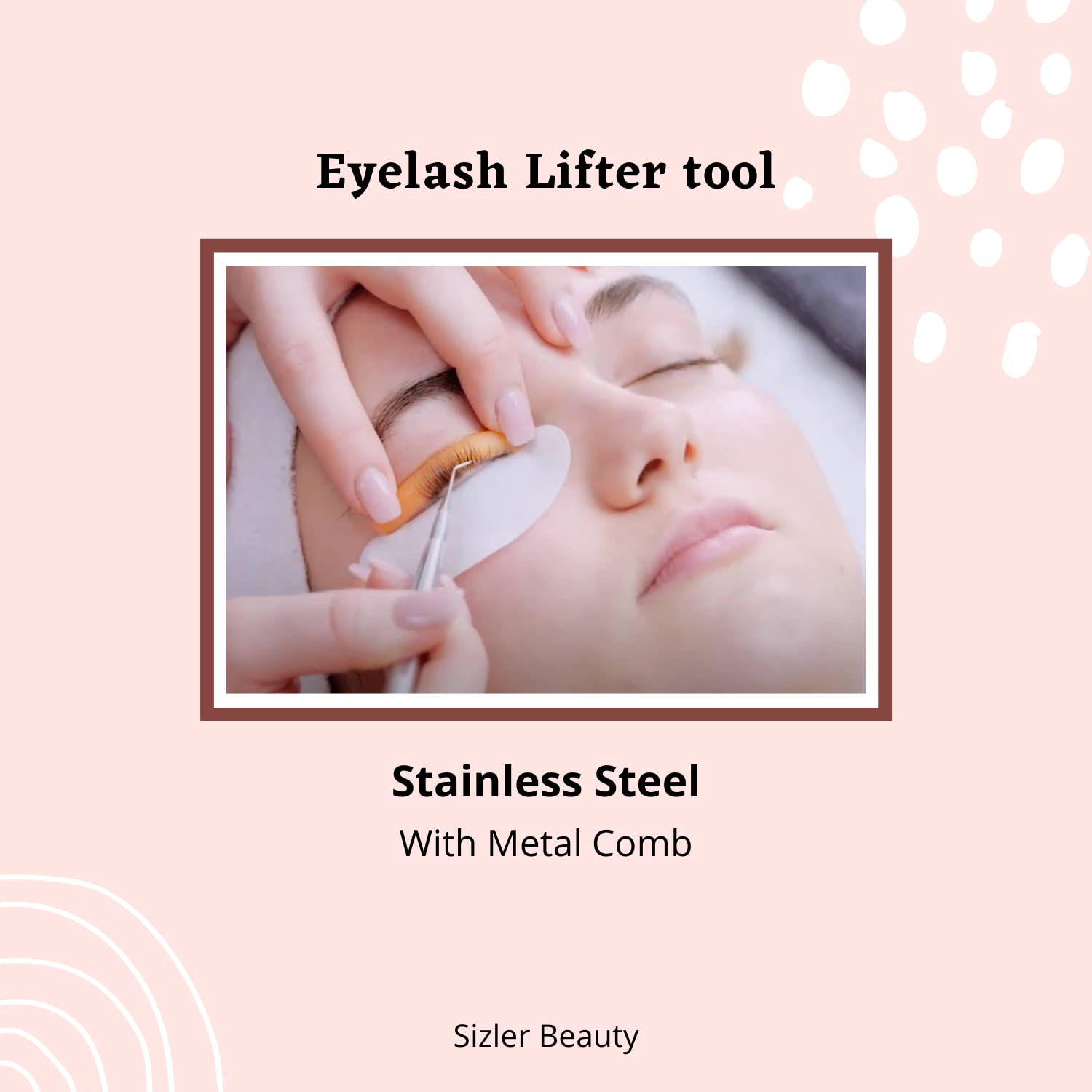 Professional Stainless Steel Lash Lift & Perm Kit - Eyelash Separator Comb & Tint Tools for Salon & Home Use | Perfect for Eyelash Extensions, Lash Lifting & Perming by Sizler Beauty