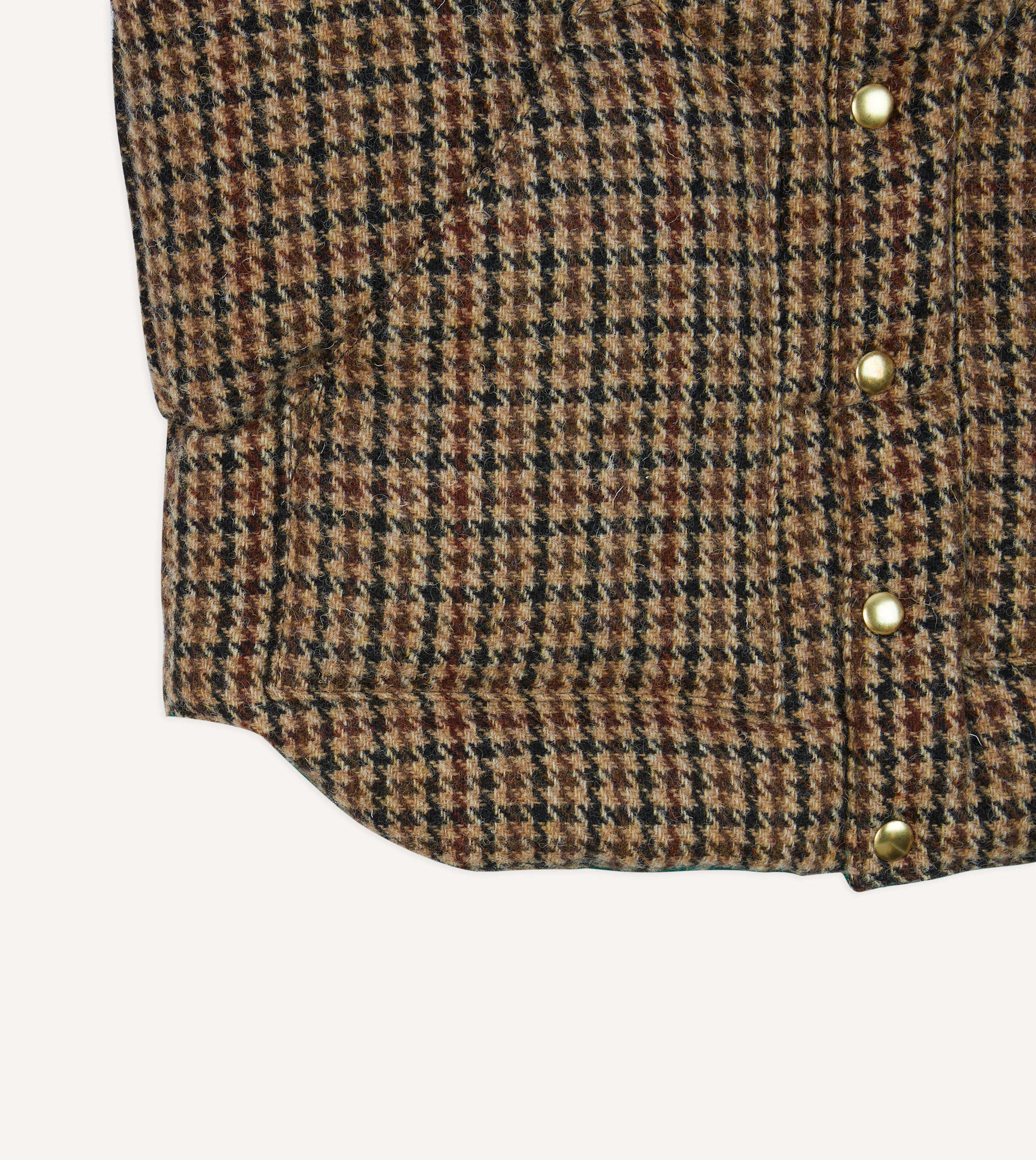 Rocky Mountain Featherbed Drake's Houndstooth Check Harris Tweed Christy Down Vest - Warm Winter Layering for Outdoor Adventures & Casual Style