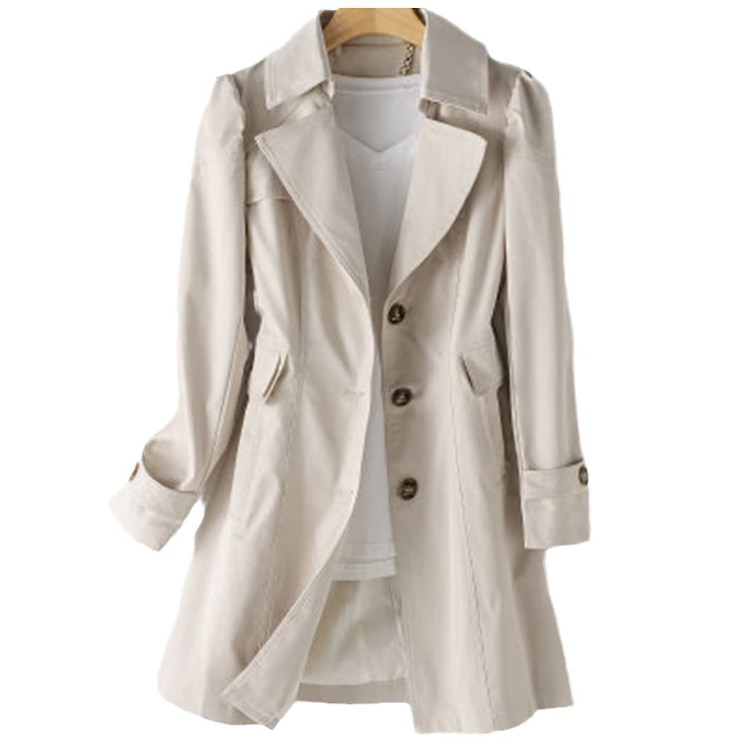 Elegant Slim Long Women's Trench Coat for Spring & Autumn | Office & Casual Windbreaker Jacket | Perfect for Work, Dating & Outdoor Activities