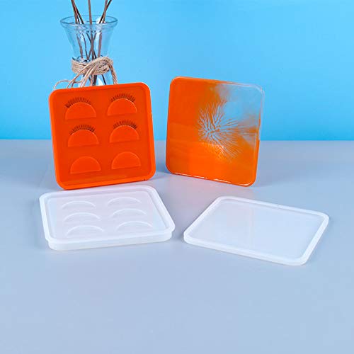 Premium False Eyelash Holder & Resin Casting Mold Set - DIY Eyelash Display Tray with Lid for Epoxy Resin Crafts - Perfect for Salon, Makeup Artists & DIY Beauty Projects