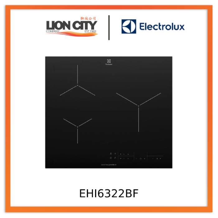 Electrolux EHI6322BF 60cm Built-in 3 Zone Induction Cooktop - Perfect for Modern Kitchens, Fast & Energy-Efficient Cooking