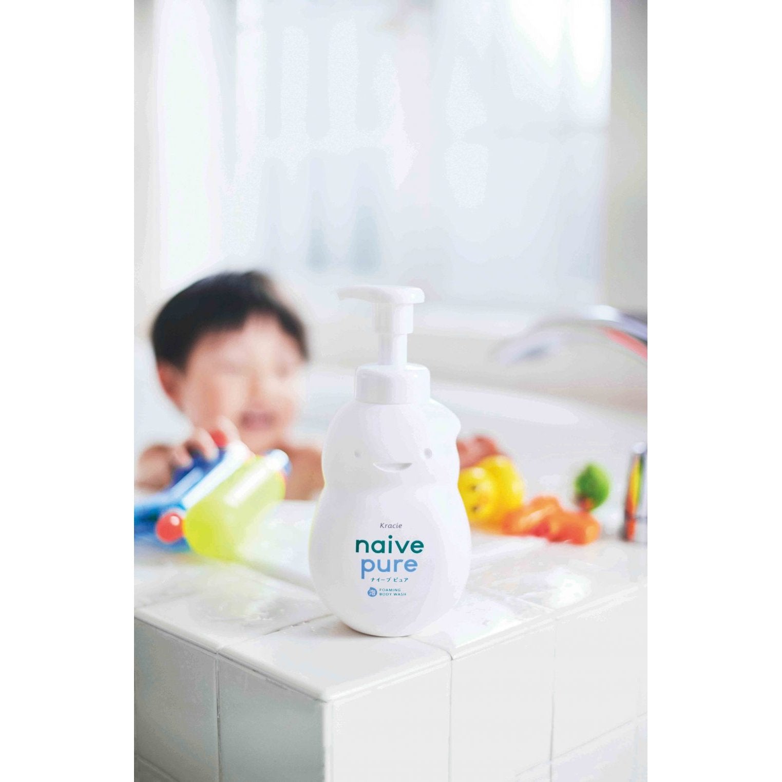 Kracie Naive Pure Plant-Based Foaming Baby Body Wash 18.6oz (550ml) - Gentle Cleansing for Sensitive Skin | Perfect for Newborns & Toddlers Bath Time