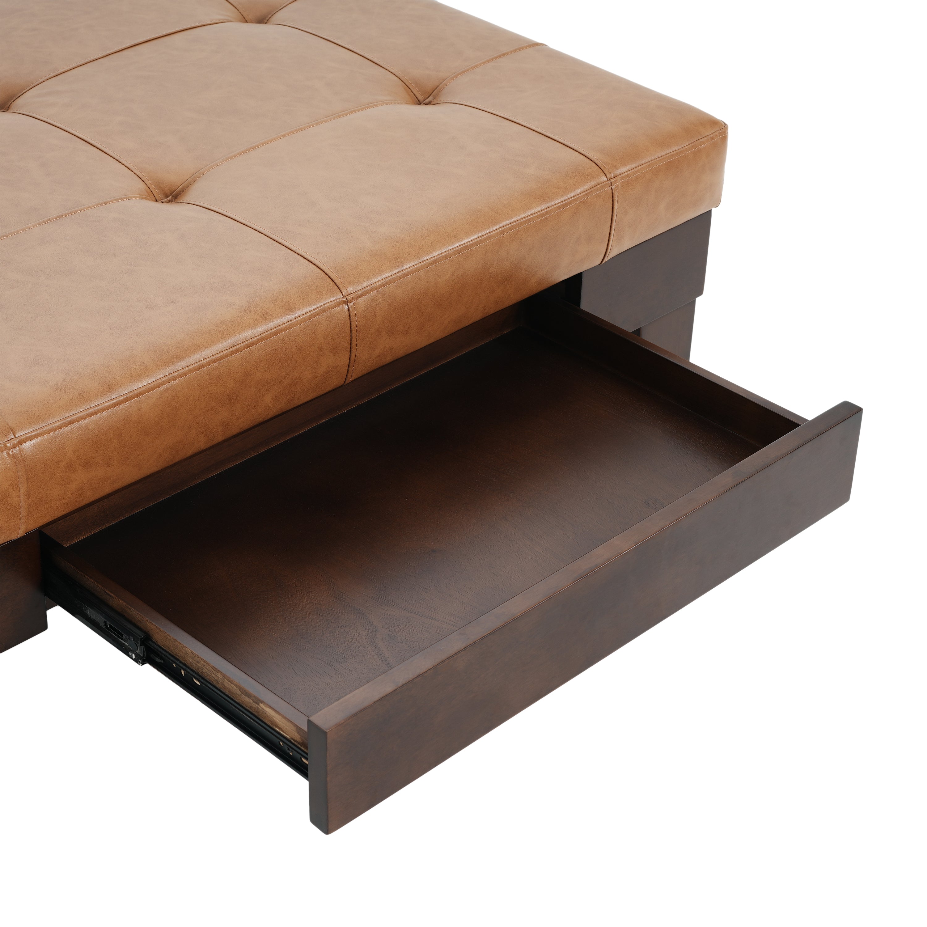 Chatham Ottoman with Storage Drawer - Versatile Living Room Furniture for Extra Seating and Organization