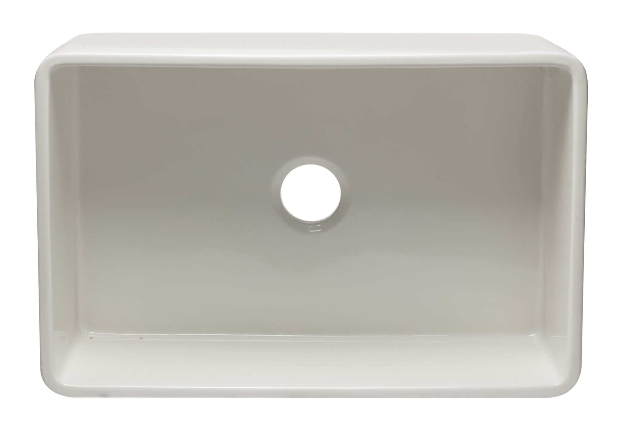 ALFI 30-Inch White Reversible Single Bowl Fireclay Farmhouse Kitchen Sink AB3020SB W - Perfect for Country Style Kitchens & Modern Farmhouse Renovations