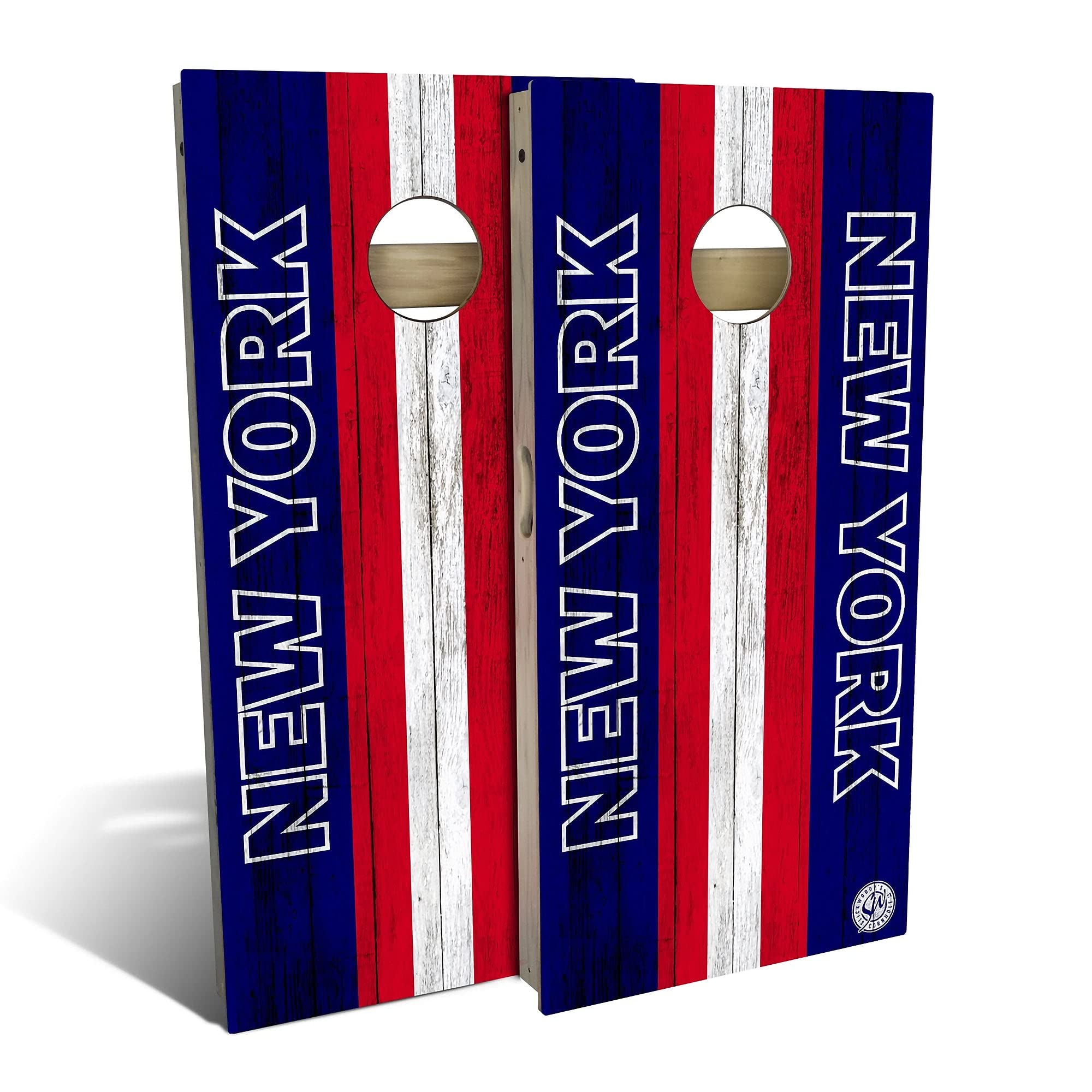 New York City Themed Cornhole Game Set - Premium Wooden Boards & 8 Bean Bags - Outdoor Lawn Games for Backyard, Tailgating & Parties - Perfect for BBQ, Picnics & Family Gatherings