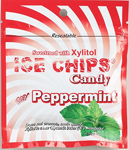 Xylitol Ice Chips Candy - 8 Pack Assortment (1 oz Resealable Pouches) | Sugar-Free, Low-Calorie Snack for Diabetics & Keto Diet | Perfect for Office, Travel & Fresh Breath