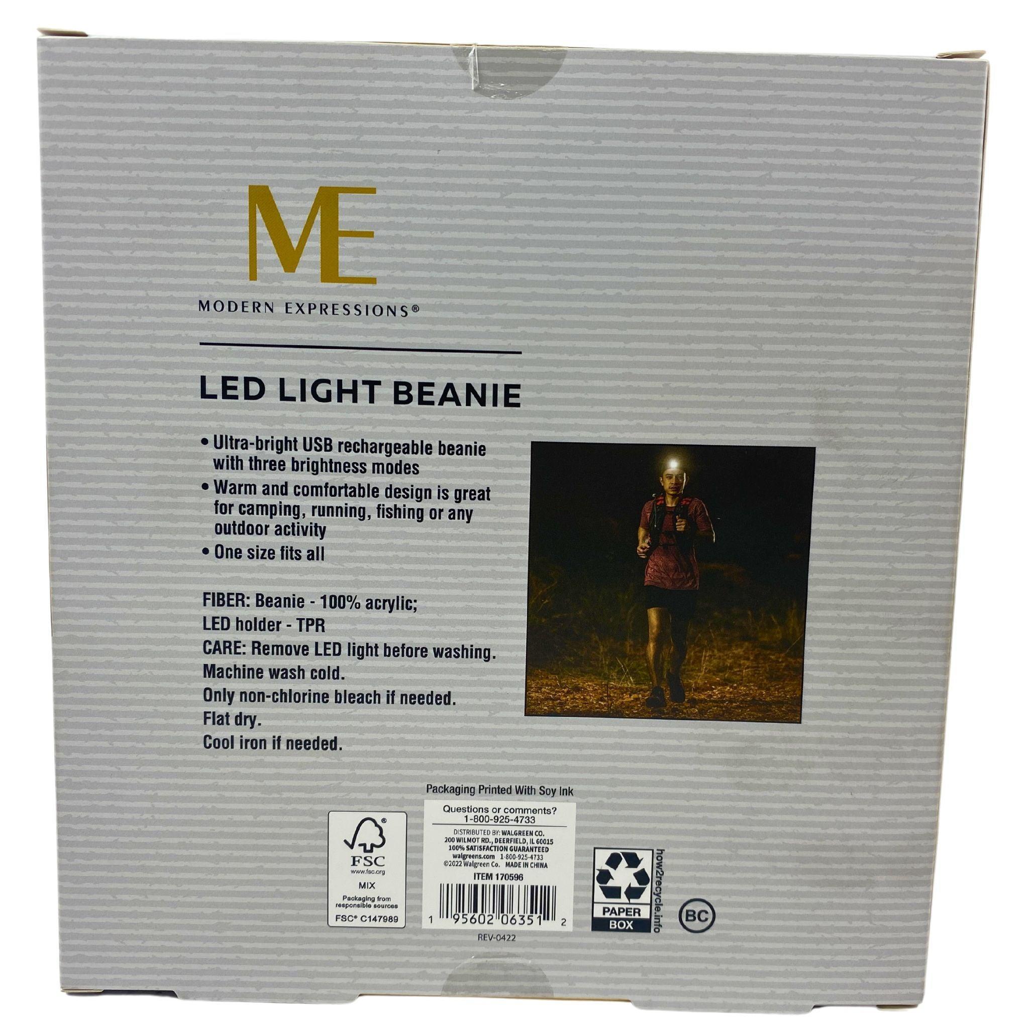 Modern Expressions LED Light Beanie Ultra - 24 Pack | USB Rechargeable Winter Hat with 7 Color Changing Lights | Perfect for Christmas Gifts, Outdoor Activities & Night Events