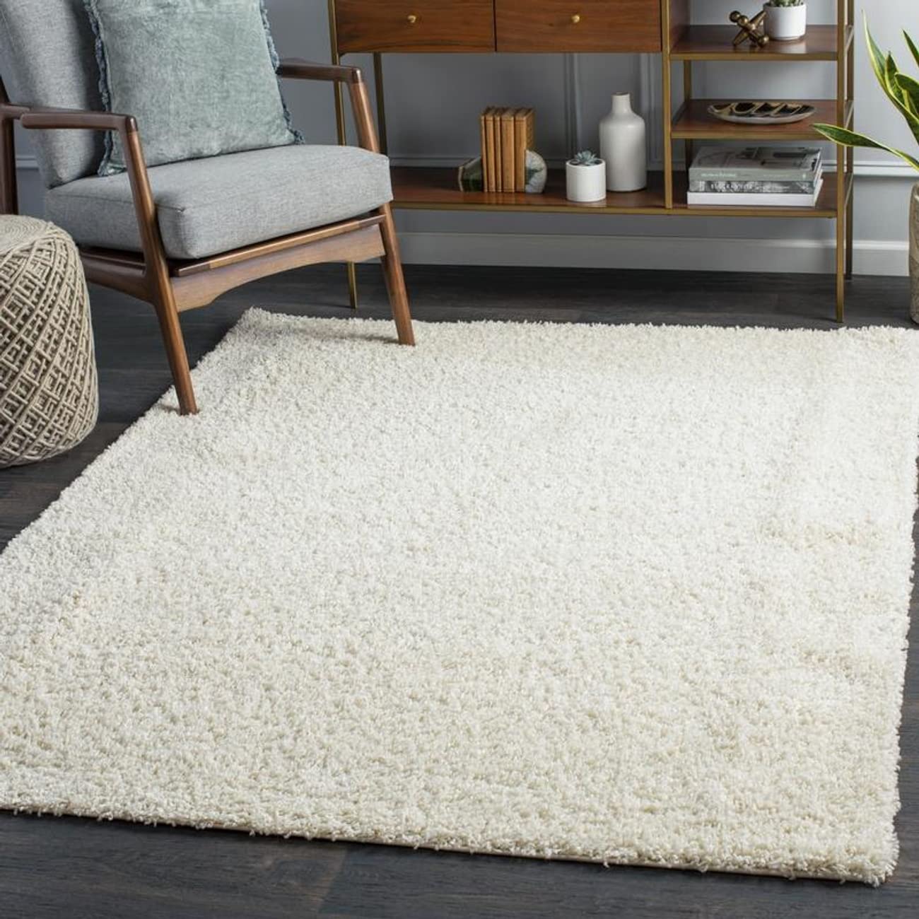 Mark&Day 8x10 Tuindorp Shag Butter Area Rug - Soft Beige, Purple & Green Carpet for Living Room, Bedroom, Kitchen - 7'10
