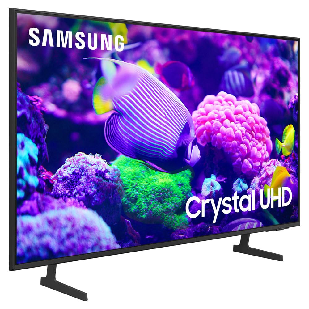 SAMSUNG DU7200 43 Inch Crystal 4K UHD Smart TV with Streaming, Wall Mount & Accessories Bundle - 2024 Model for Home Theater, Gaming & Entertainment