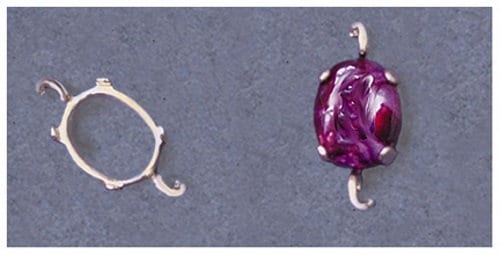 Premium 7x5mm or 18x13mm Oval Cabochon Drop Earrings - Solid Sterling Silver or 14k Gold Dangle Setting with Open Ring Design (Item# 166677/146677) - Perfect for Weddings, Parties & Special Occasions