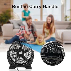 18 Inch 3 Speed Quiet Plastic Floor Fan - Indoor Outdoor Cooling for Home, Office, Commercial, Greenhouse & Patio Use - Energy Efficient Black Standing Fan