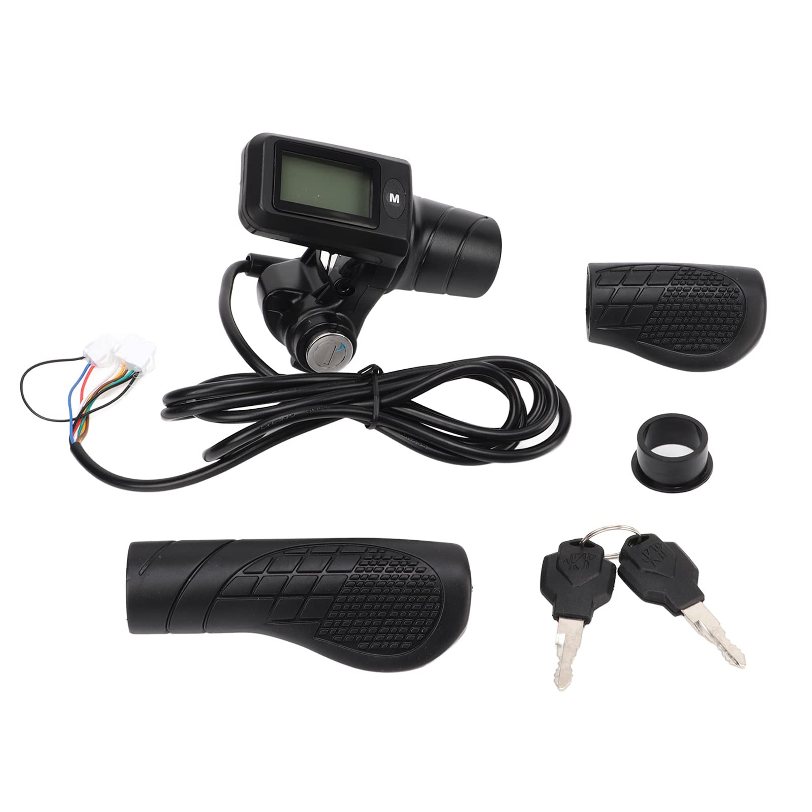 Universal 22.5mm Electric Bike Throttle Grip with 805 LCD Display Panel & LED - Compatible with E-Bikes and Scooters - Perfect for Commuting, Urban Riding, and Outdoor Adventures