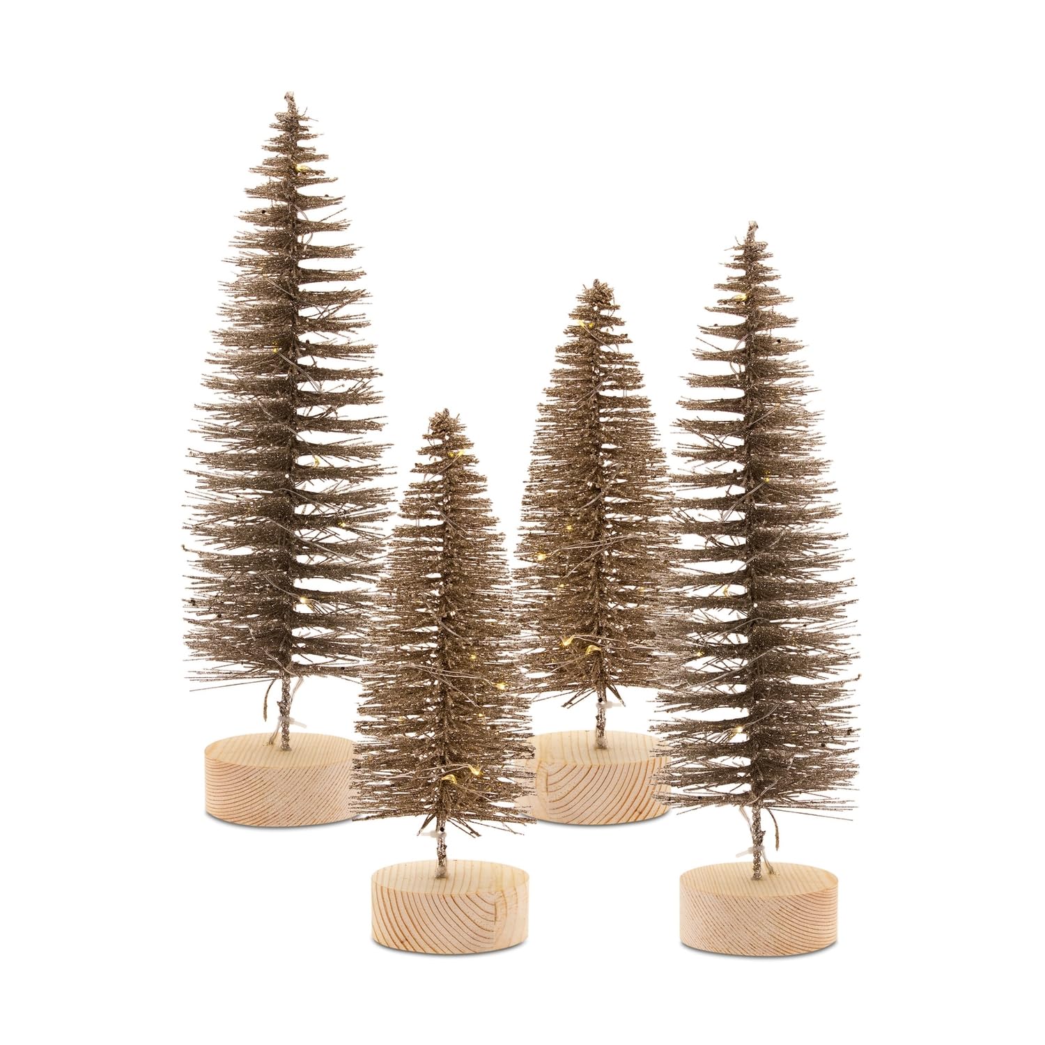 LED Light-Up Trees (Set of 4) - 10.75