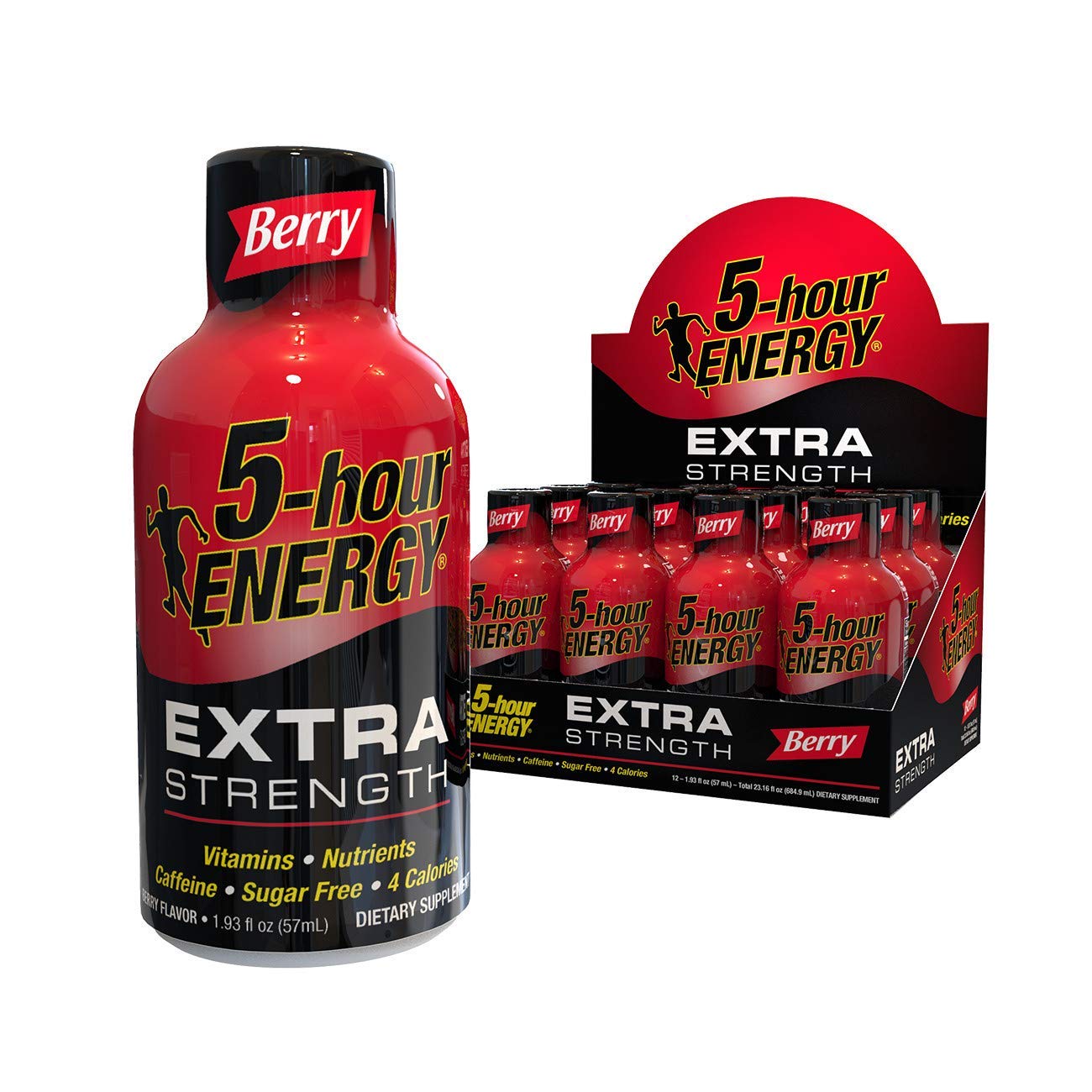 5 Hour Energy Extra Strength Energy Shot - 2 Oz Bottles (Pack of 48) | Boost Focus & Stamina for Workouts, Study & Long Drives