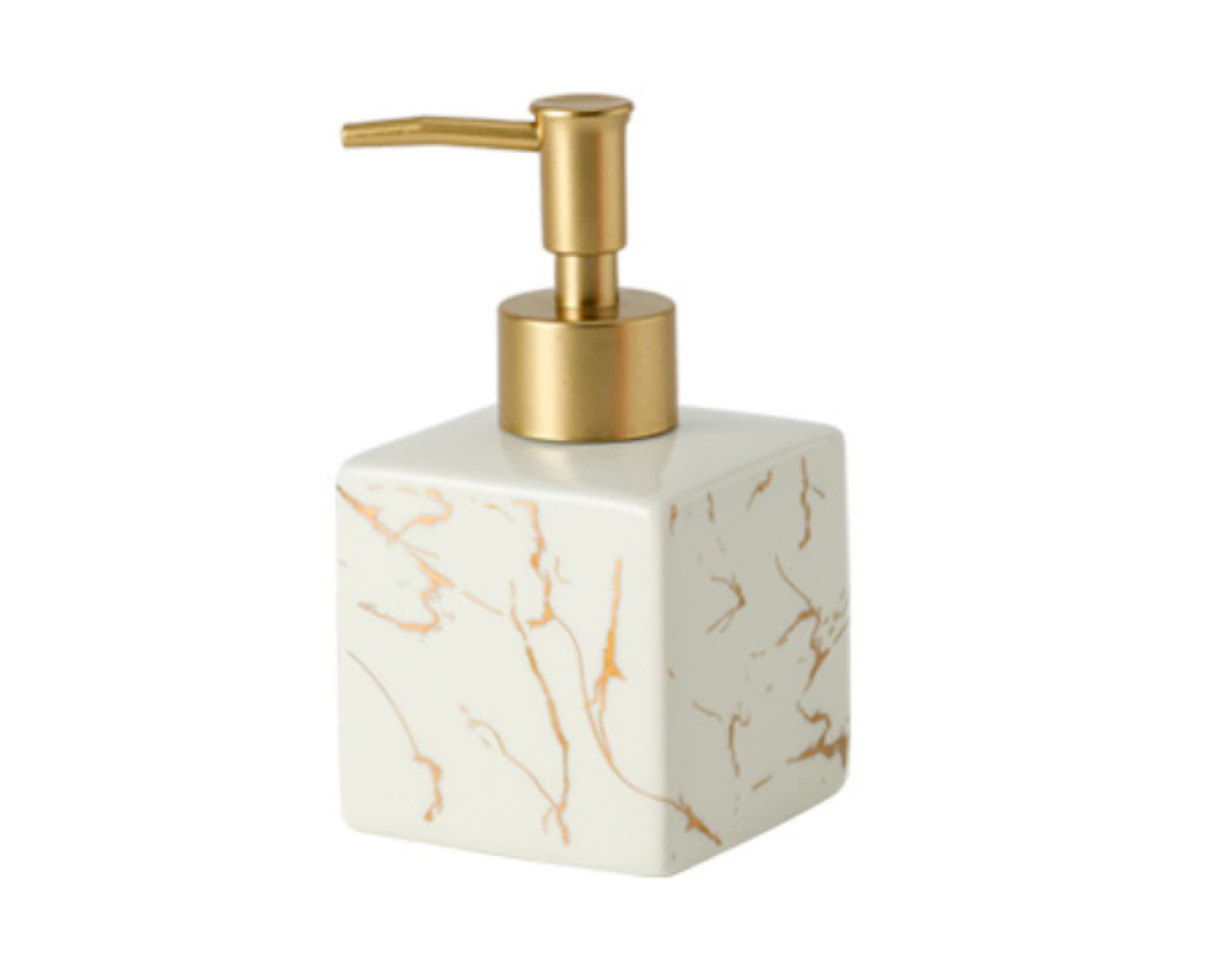HAOSEA Ceramic Soap Dispenser Bottle - Empty Hand Sanitizer, Lotion, Shower Gel & Shampoo Pump Bottle - White | Perfect for Bathroom, Kitchen & Travel Organizer