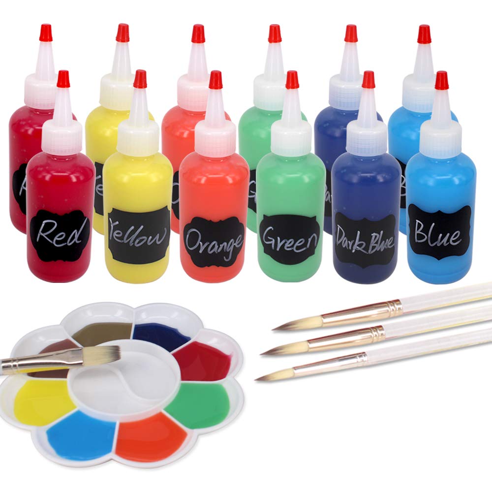 12 Pack 4-Ounce Empty Plastic Squeeze Bottles with Red Tip Caps - Multipurpose Squirt Bottles for Condiments, Sauces, Oils & Crafts (Kitchen, Restaurant, DIY Projects)