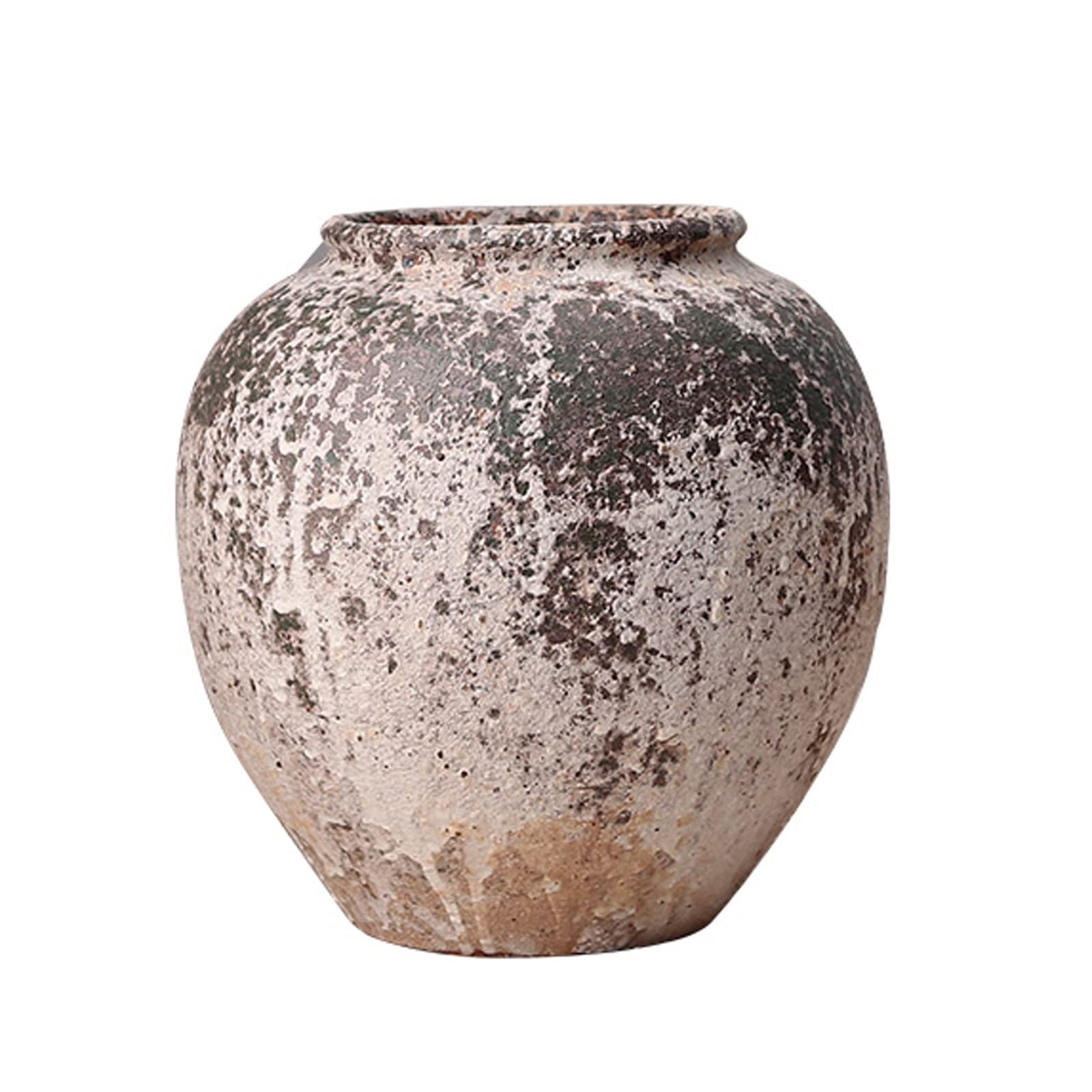 Vintage Clay Pot Vase - Handmade Terracotta Flower Pot for Succulents, Dried Flowers & Home Decor - Small (25x28cm) - Perfect for Boho Home Decor, Wedding Centerpieces & Garden Water Features