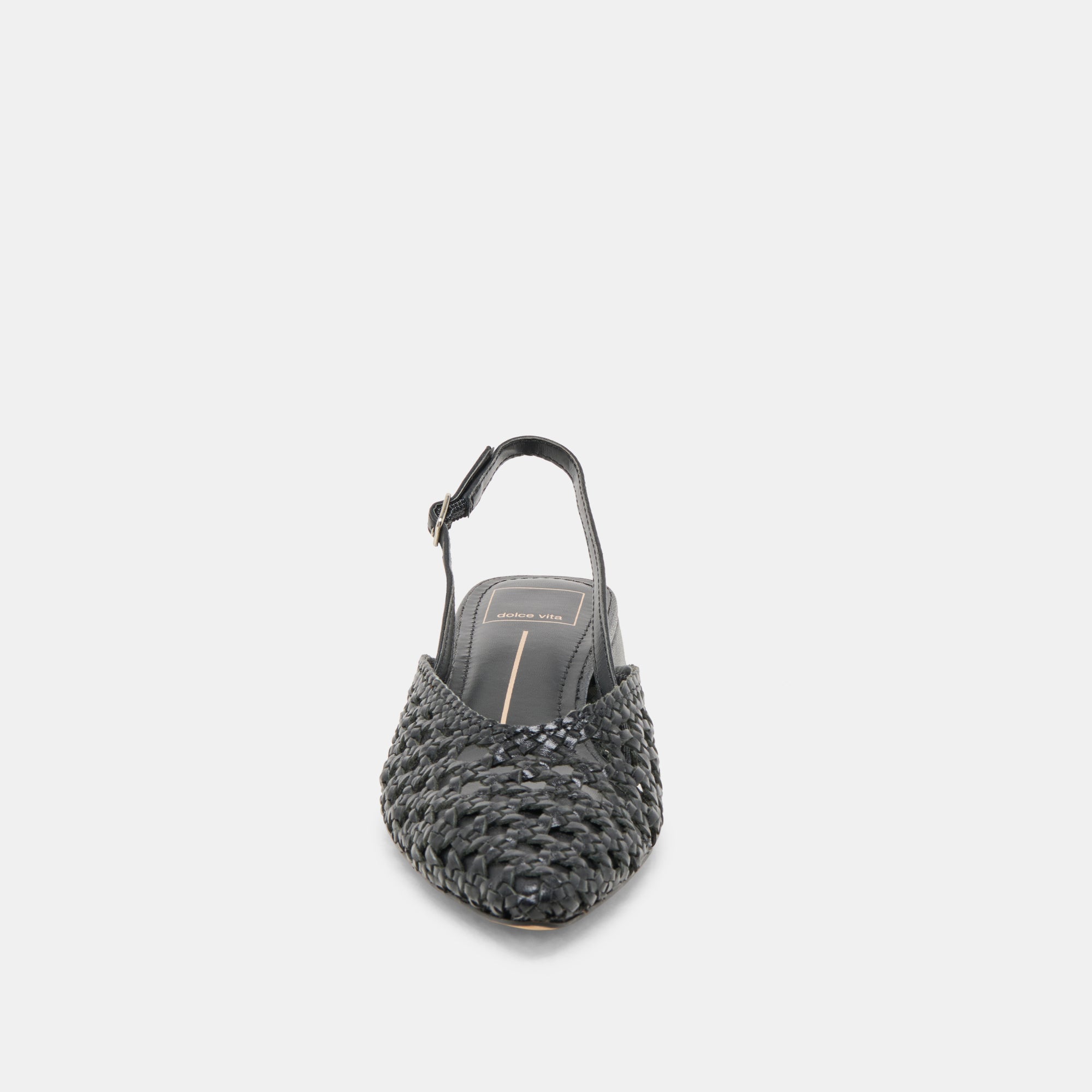 BIRDIE FLATS Women's Black Woven Leather Ballet Shoes - Comfortable & Stylish for Work, Office, and Casual Outfits