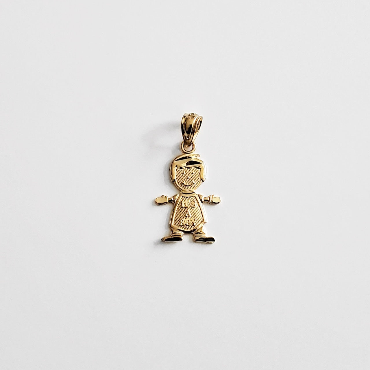 18K Gold 'It's A Boy' Baby Boy Pendant Necklace - Model 663 | Perfect Newborn Gift for Baby Showers, Christenings & First Birthdays
