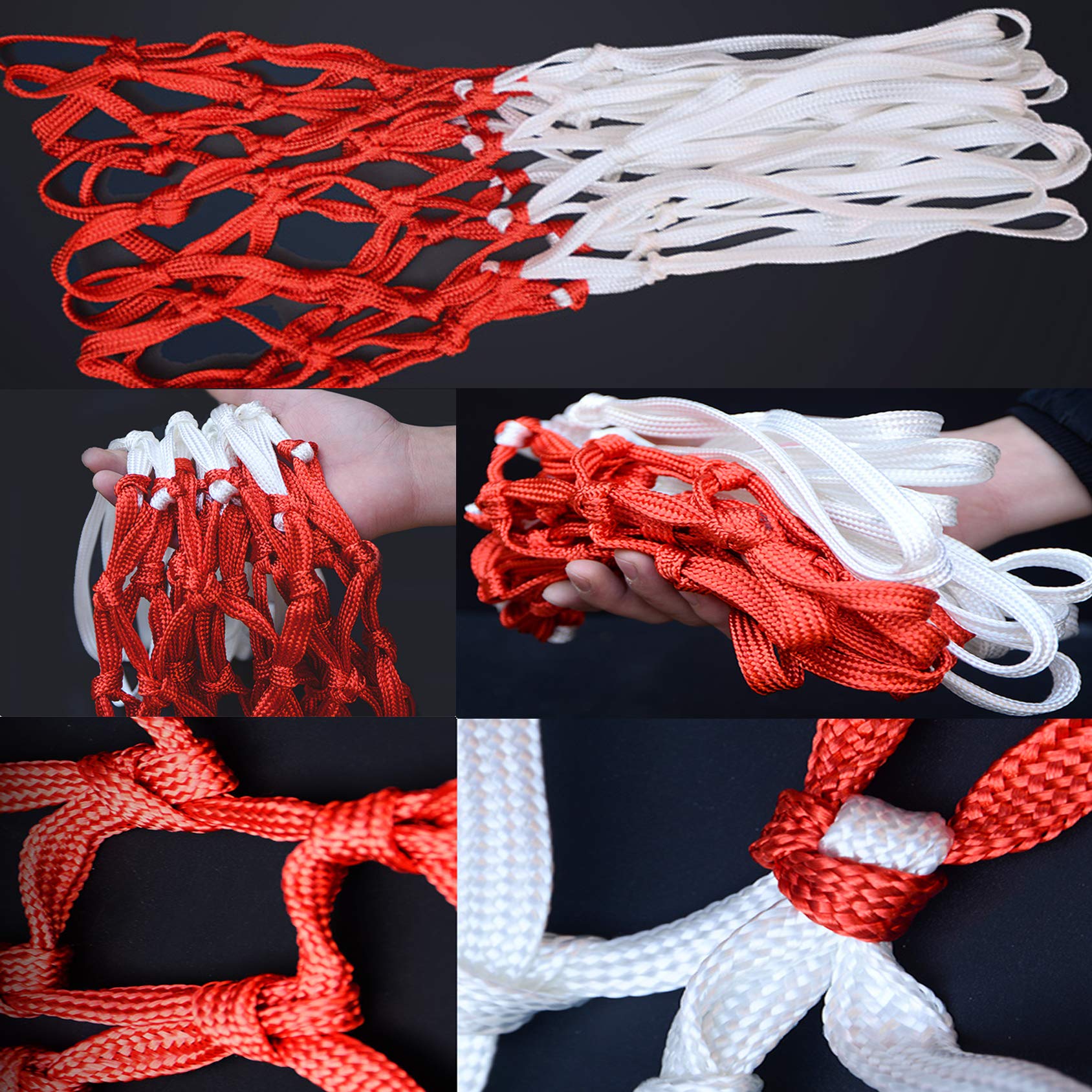 Heavy Duty Basketball Net 2-Pack - All Weather for Indoor/Outdoor Hoops - Perfect for Driveway & Gym Play