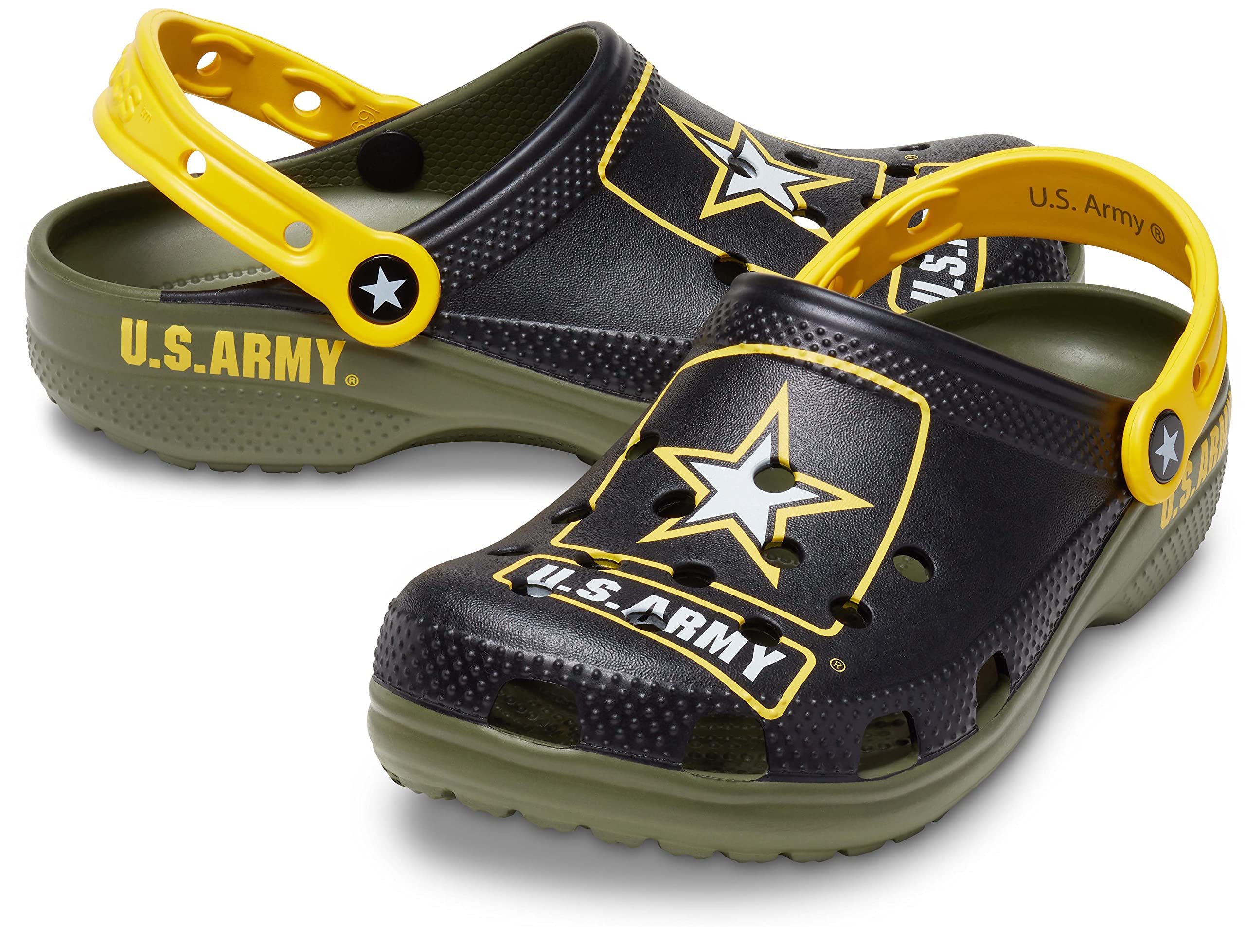 Comfortable Crocs Unisex-Adult Classic United States Military Clogs - Perfect for Casual Wear, Outdoor Activities & Military Supporters | Waterproof & Lightweight
