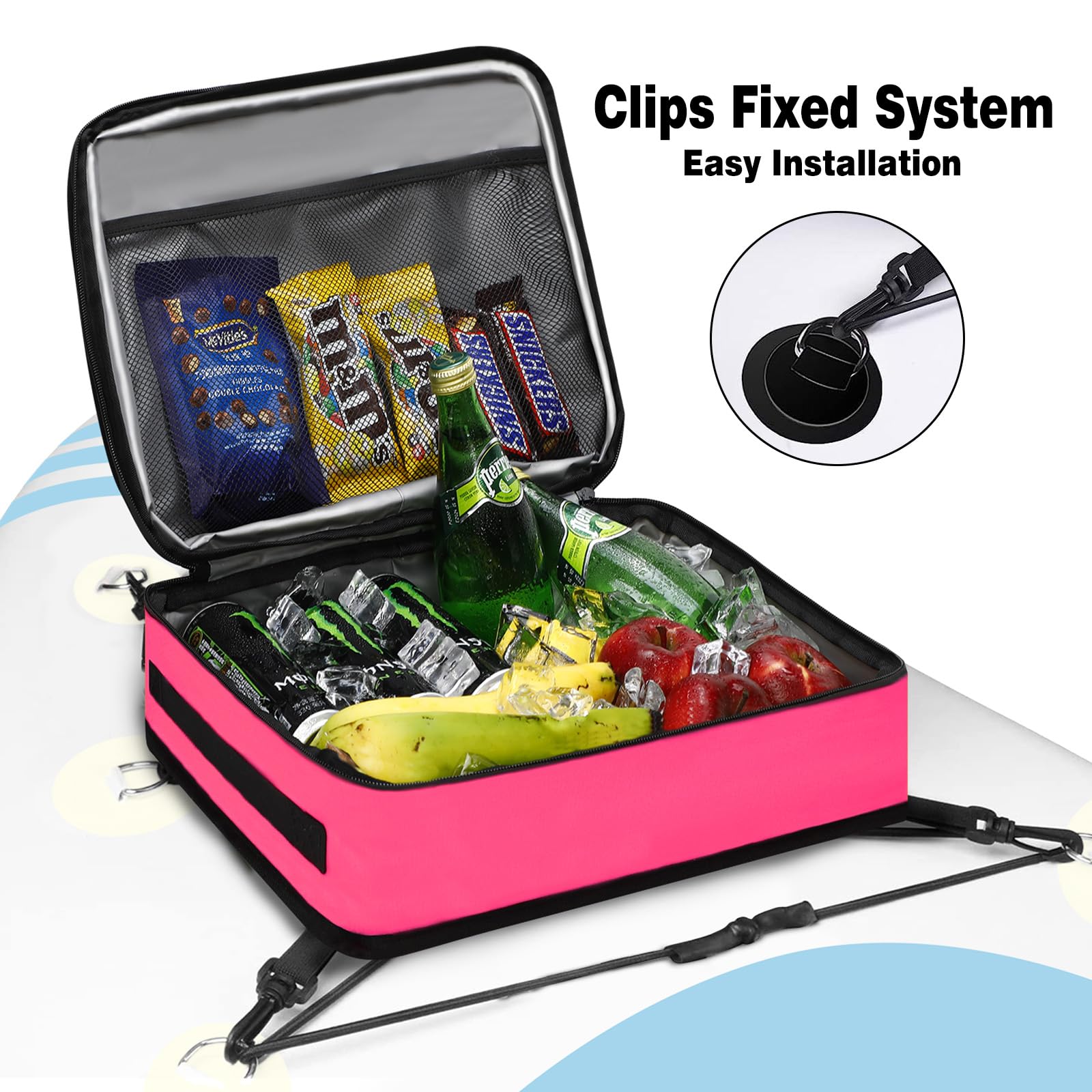 **Premium Waterproof SUP Cooler Bag - Insulated Leakproof Paddle Board Accessory Holds 10 Cans - Perfect for Kayaking, Surfing & Beach Outings**