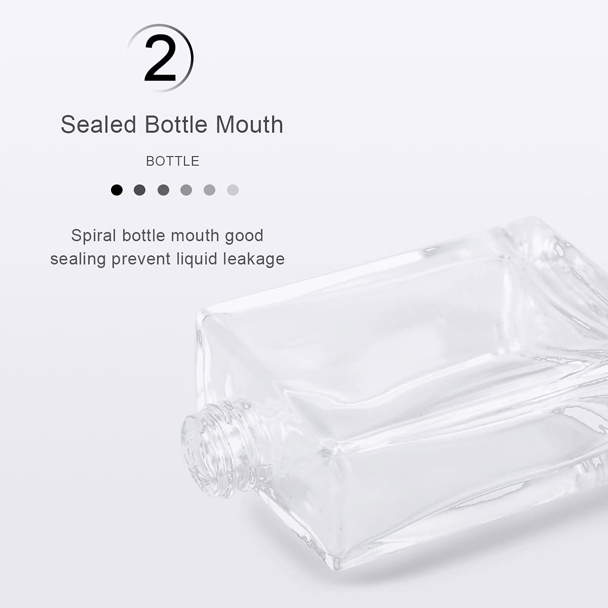 4pcs 30ml Clear Refillable Square Glass Perfume Atomizer Bottles with Spray Applicator - Travel Size Empty Perfume Spray Bottles for Purse, Gym Bag & Makeup Kit