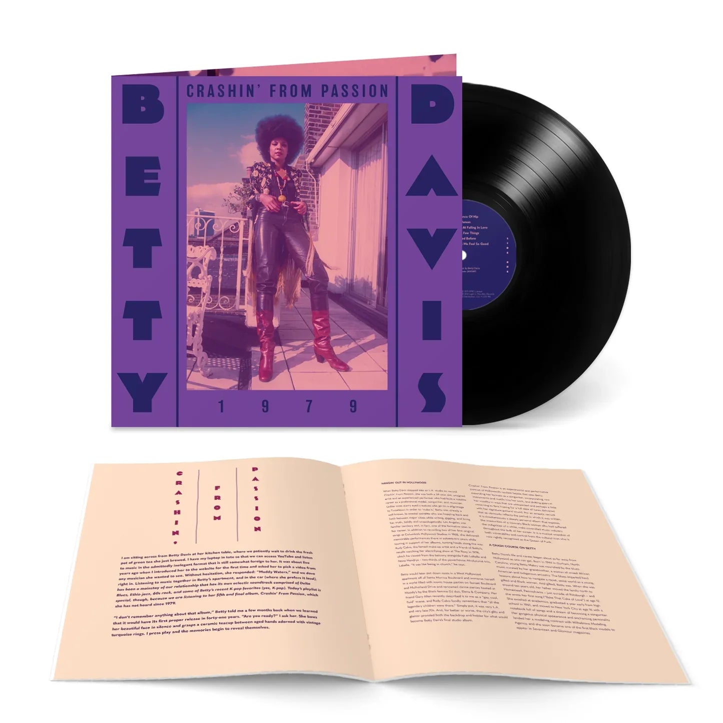 Betty Davis Crashin' From Passion Vinyl Record - Classic Rock Music Album for Collectors & Audiophiles - Perfect for Home Listening & Music Enthusiast Gifts