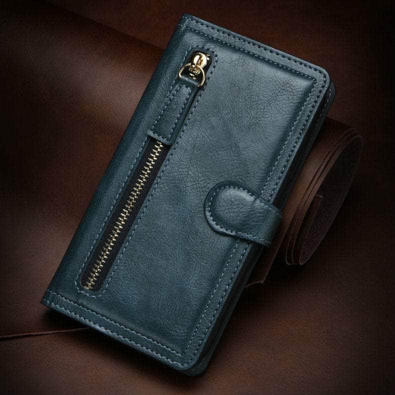 Samsung Galaxy S23 Ultra Leather Flip Case with Zipper - Premium Protection for Work, Travel & Everyday Use